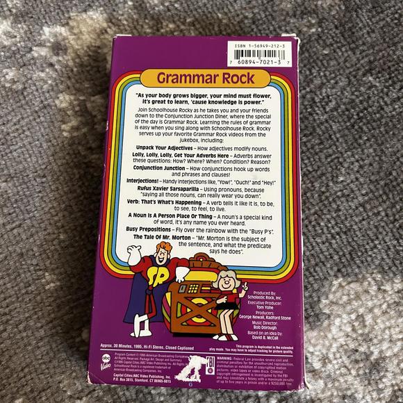 School House Rock-Grammer Rock VHS Tape - Picture 2 of 2